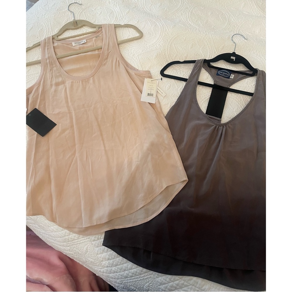 Silk tops Equipment (NWT) & SCOOP NYC , Bundle, Size Small